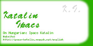 katalin ipacs business card